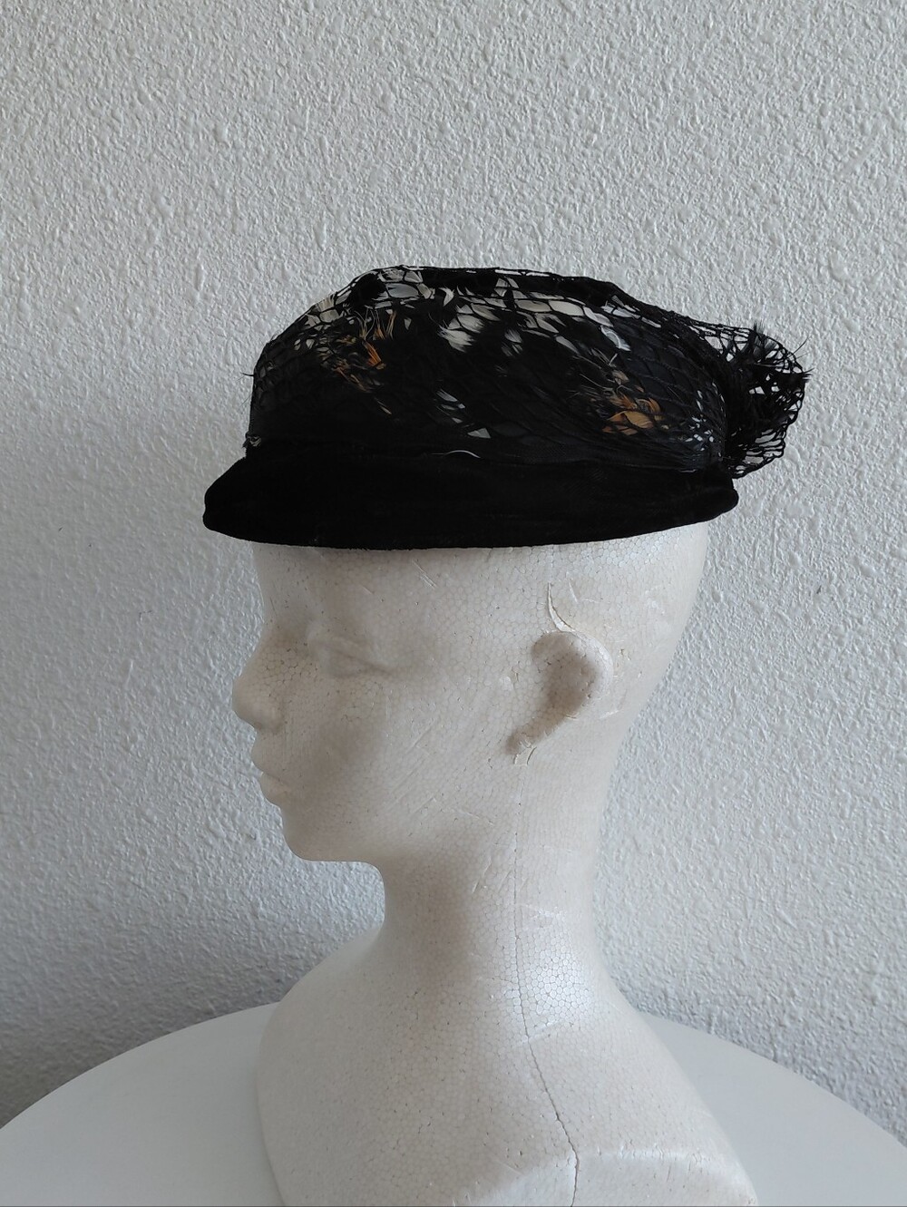 Vintage Black Women's Veiled Hat